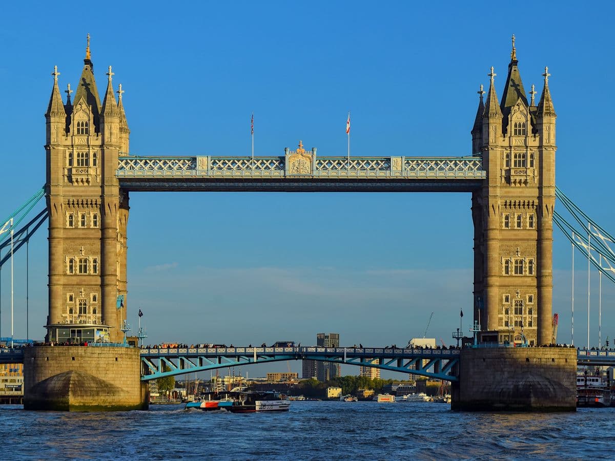 Tower Bridge, London, at golden hour